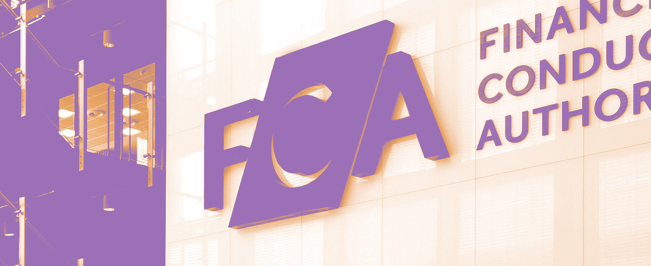 FCA Logo on wall, purple filter